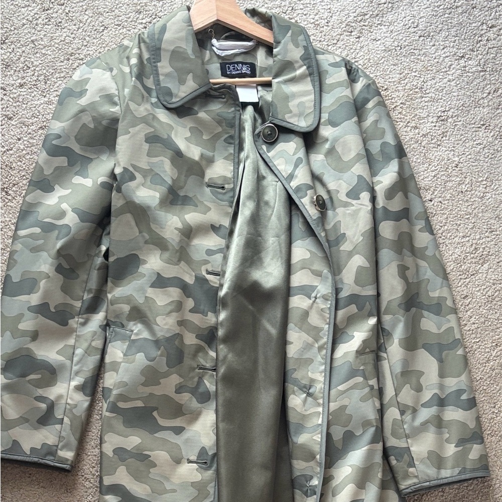 Dennis Basso Green Camouflage Jacket